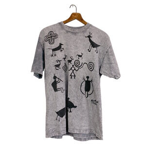 Rock Art by Bravo Dixon New Mexico Gray Tie Dye Short Sleeve Tee T-Shirt XL